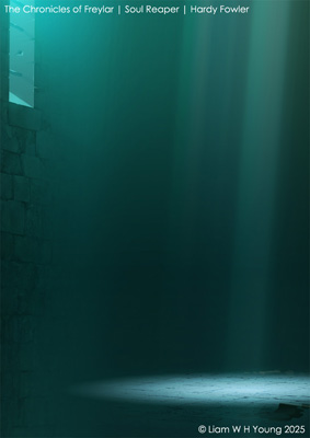 Soul Reaper book cover initial background render by Hardy Fowler